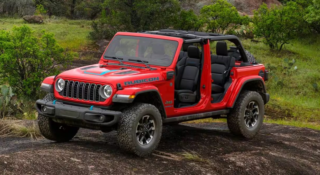 Jeep Wrangler 4xe driving off-road